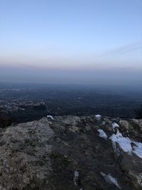 High angle view of sea against sky