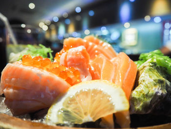 Salmon sashimi restaurants in japan