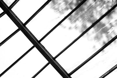 Low angle view of sky seen through window
