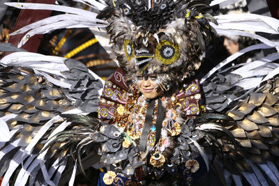 Close-up of mask