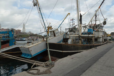 Boats in harbor