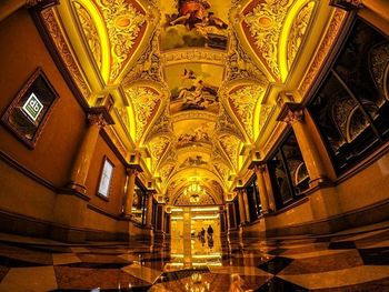 Low angle view of ceiling