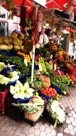 Bunch of flowers in market