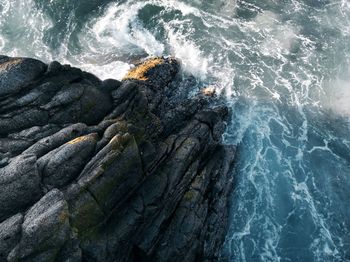 High angle view of sea