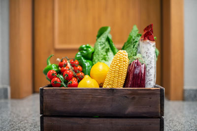 Close-up of food on table