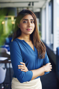 Portrait of beautiful businesswoman in office