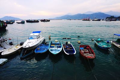 Boats in sea