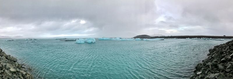 Panoramic view of sea against sky