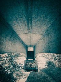 Empty road in tunnel