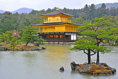 View of a building by lake