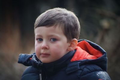 Close-up portrait of boy