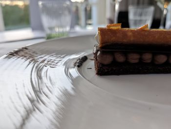 Close-up of cake on table