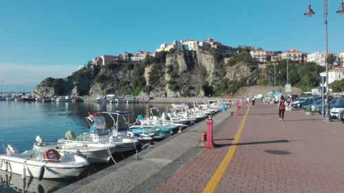 Boats in harbor