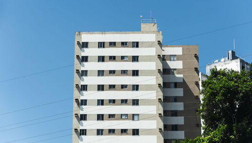Facade of residential buildings in downtown salvador, brazil.