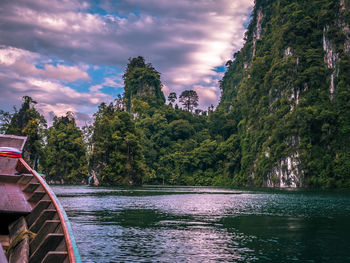 Scenic view of river against sky