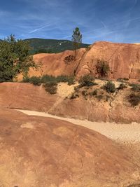 Scenic view of desert against sky