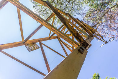 Low angle view of built structure against clear sky