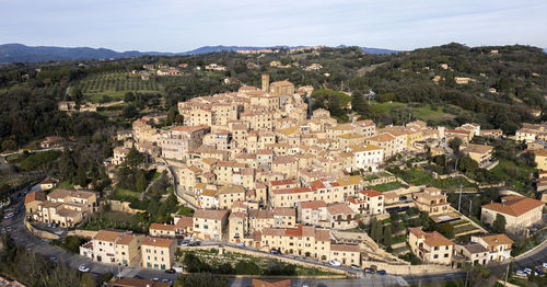 Casale marittimo tuscany italy aerial view