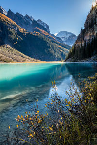 Scenic lake louise in banff national park