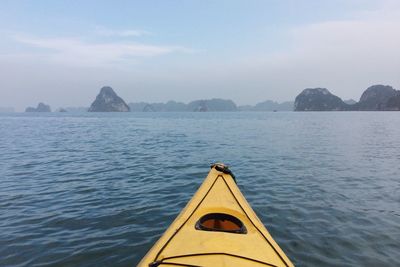 Boat sailing in sea