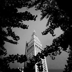 Low angle view of tower against sky