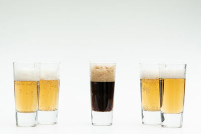 Beer glass on white background