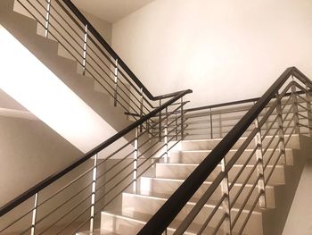 Low angle view of spiral stairs