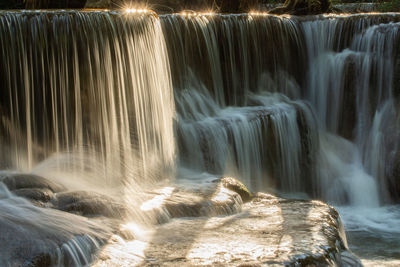 Scenic view of waterfall