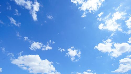 Low angle view of clouds in sky