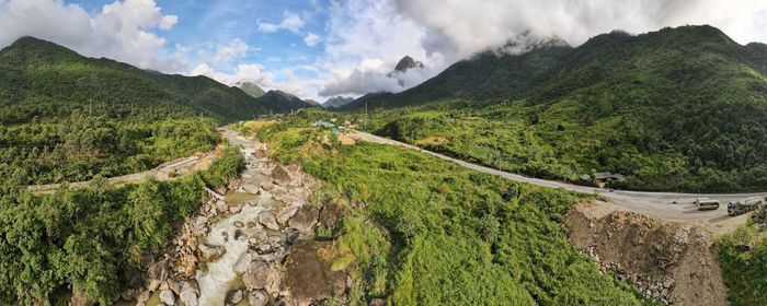 Panoramic view of landscape against sky