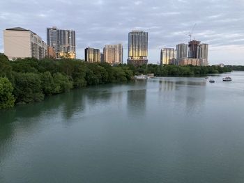 Bridge over river in city