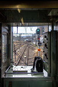 Train at railroad station