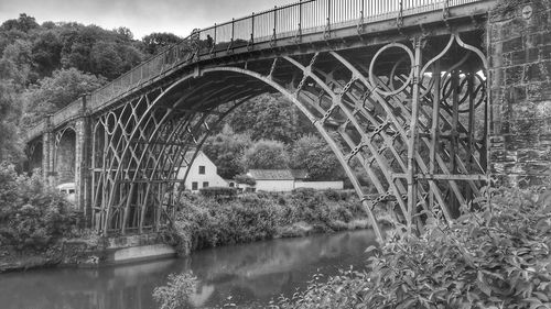 Bridge over river against sky