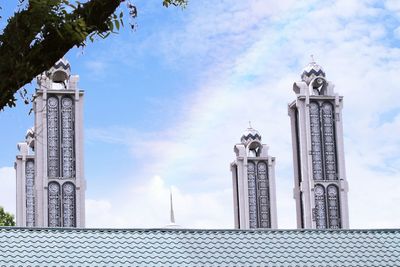 Low angle view of traditional building against sky