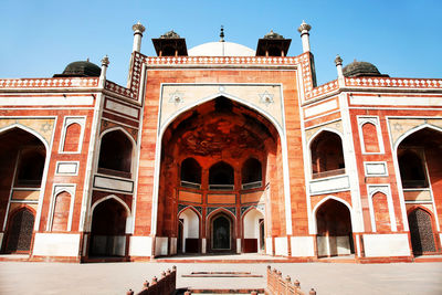 Facade of humayun tomb against clear sky