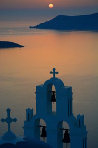 View of church at sunset