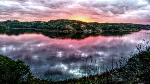 Reflection of clouds in water