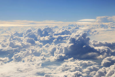 Aerial view of clouds in sky