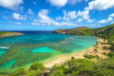 Scenic view of sea against sky