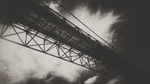 Low angle view of bridge against sky