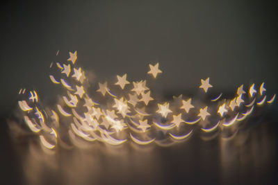 Defocused image of illuminated lights