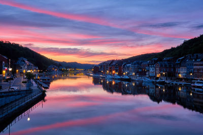 View of picturesque dinant city. belgium