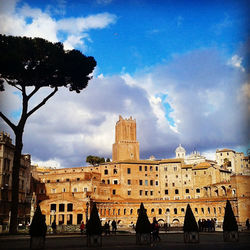 View of historical building against cloudy sky