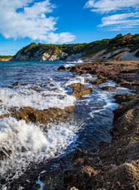 Scenic view of sea against sky