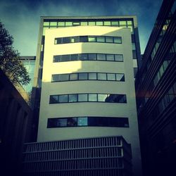 Low angle view of buildings against sky