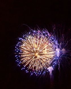 Low angle view of firework display