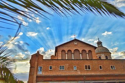 Low angle view of building against sky