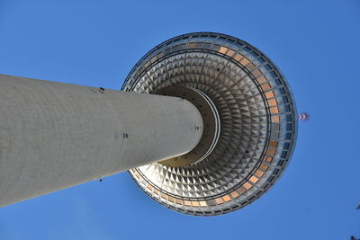 Low angle view of building against blue sky