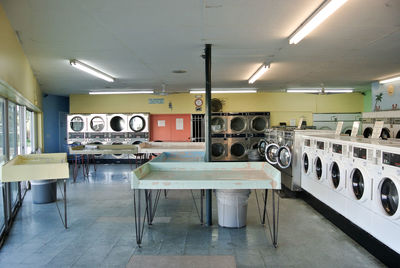 Washing machines at laundry