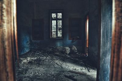 Interior of abandoned house